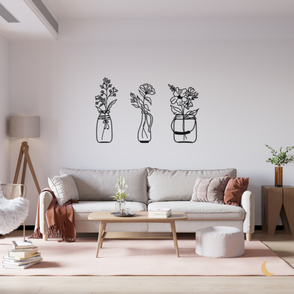 Wall Art decorativa "Floral Vases"