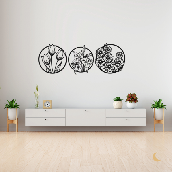 Wall Art decorativa "Circle of Blooms"