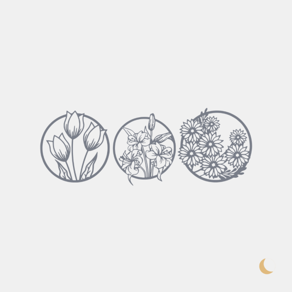 Wall Art decorativa "Circle of Blooms" - immagine 3
