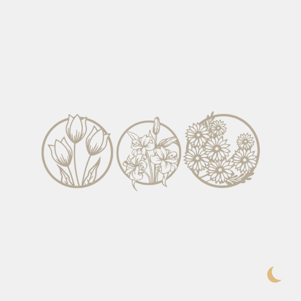 Wall Art decorativa "Circle of Blooms" - immagine 4