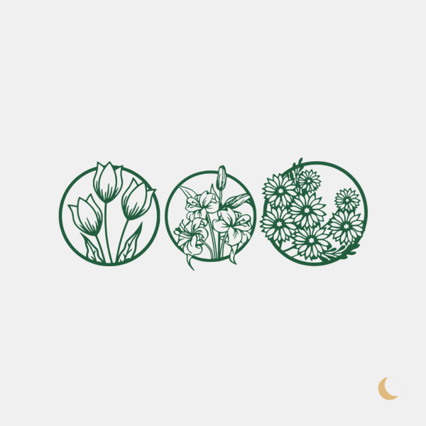 Wall Art decorativa "Circle of Blooms" - immagine 6