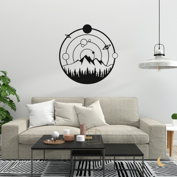 Wall Art decorativa "Cosmic Mountains"