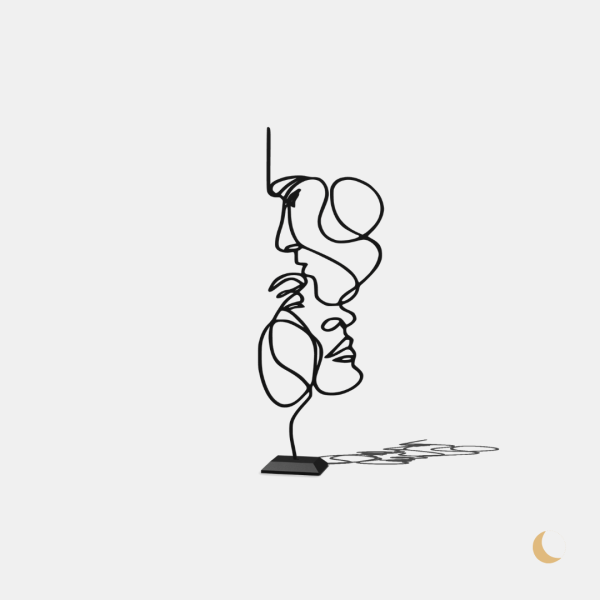 Soprammobile decorativo Line Art "Il Bacio"