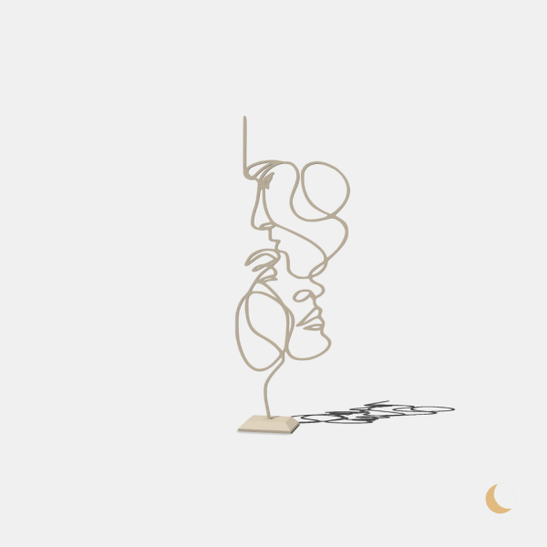 Soprammobile decorativo Line Art "Il Bacio" - immagine 3