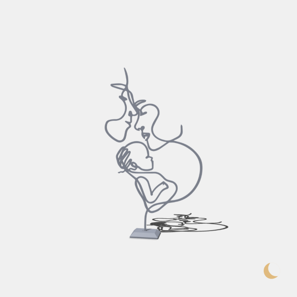 Soprammobile decorativo Line Art "Il nucleo" - immagine 2