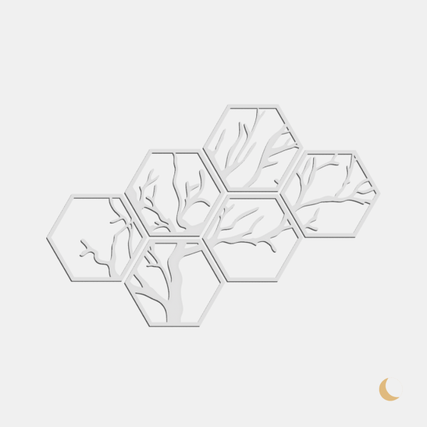 Wall Art decorativa "Hexagon Tree" - immagine 5