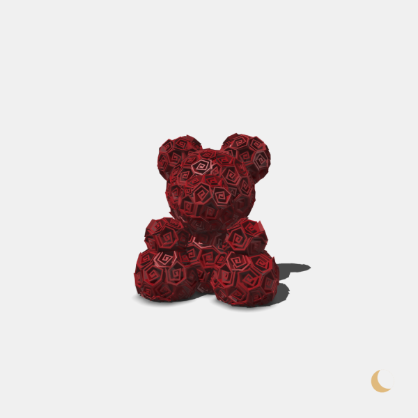 Soprammobile decorativo "Orsetto di rose"