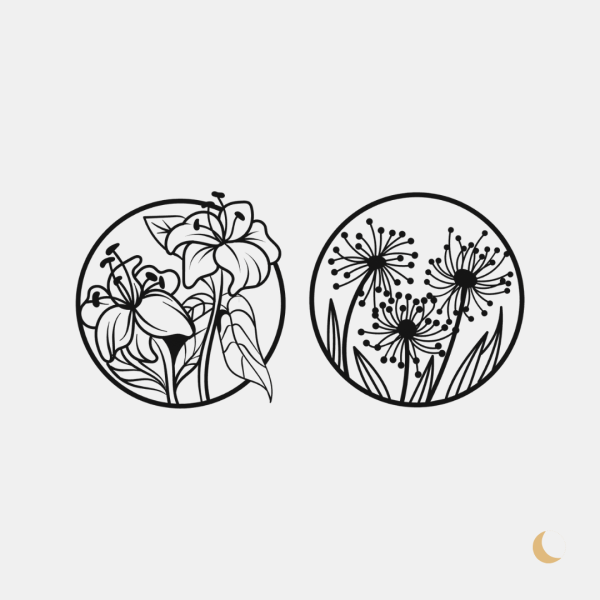 Wall Art decorativa "Blooming Circles" - immagine 2