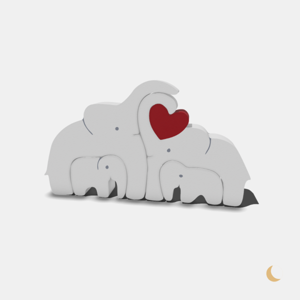 Soprammobile decorativo "Famiglia di Elefantini" - immagine 3