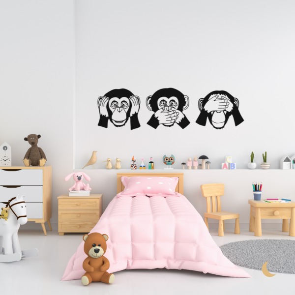 Wall Art decorativa "Three Wise Monkeys”
