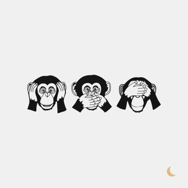 Wall Art decorativa "Three Wise Monkeys” - immagine 2