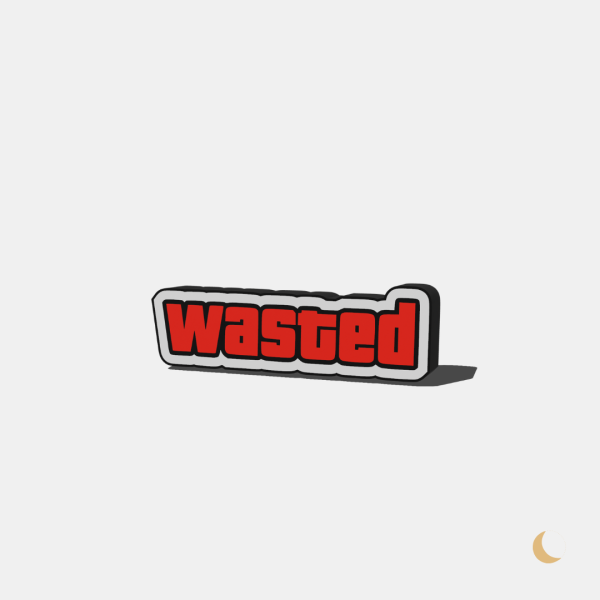 Lightbox decorativa “Wasted“