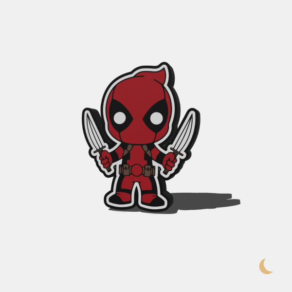 Lightbox decorativa "Chibi Deadpool"