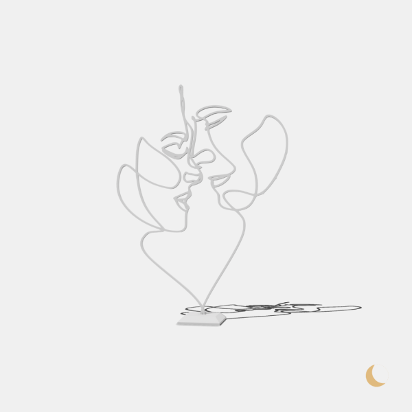 Soprammobile decorativo Line Art "Amanti" - immagine 4