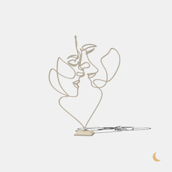 Soprammobile decorativo Line Art "Amanti" - immagine 3