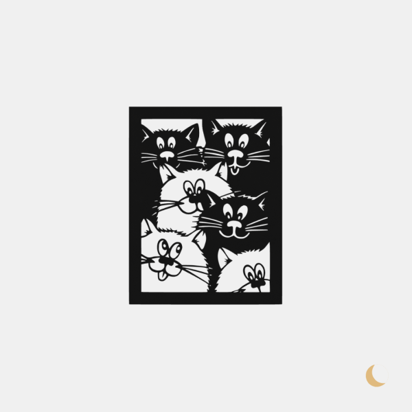 Wall Art decorativa "Playful Cats" - immagine 2